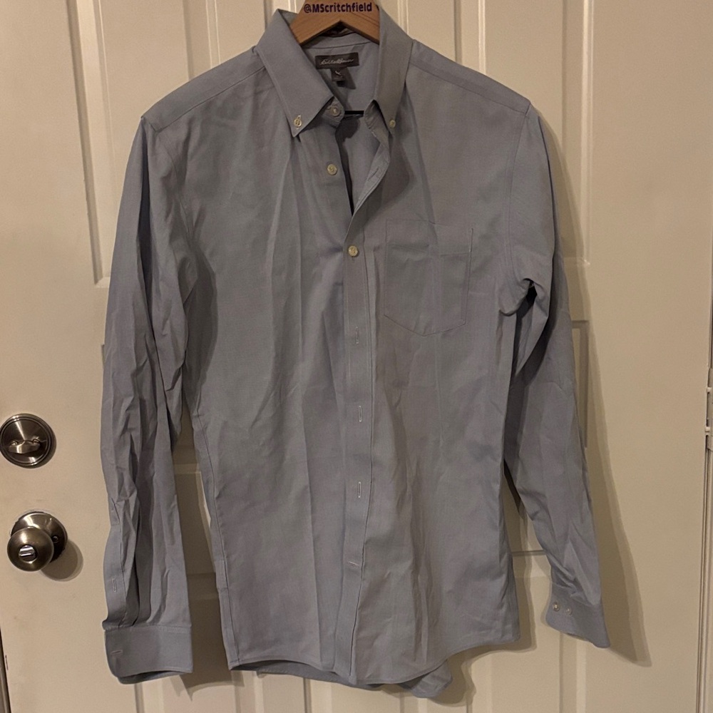 Eddie Bauer  Light Blue Button-Down Shirt small